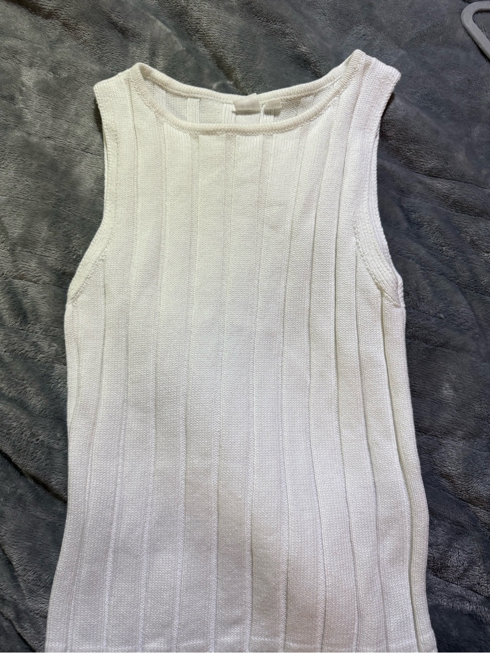 GAP White Ribbed Tank Top